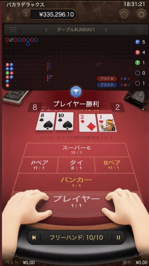 ジョyカジノのテーブルゲーム